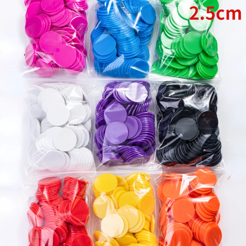 100Pcs/set Plastic Game Coins Teaching Aids