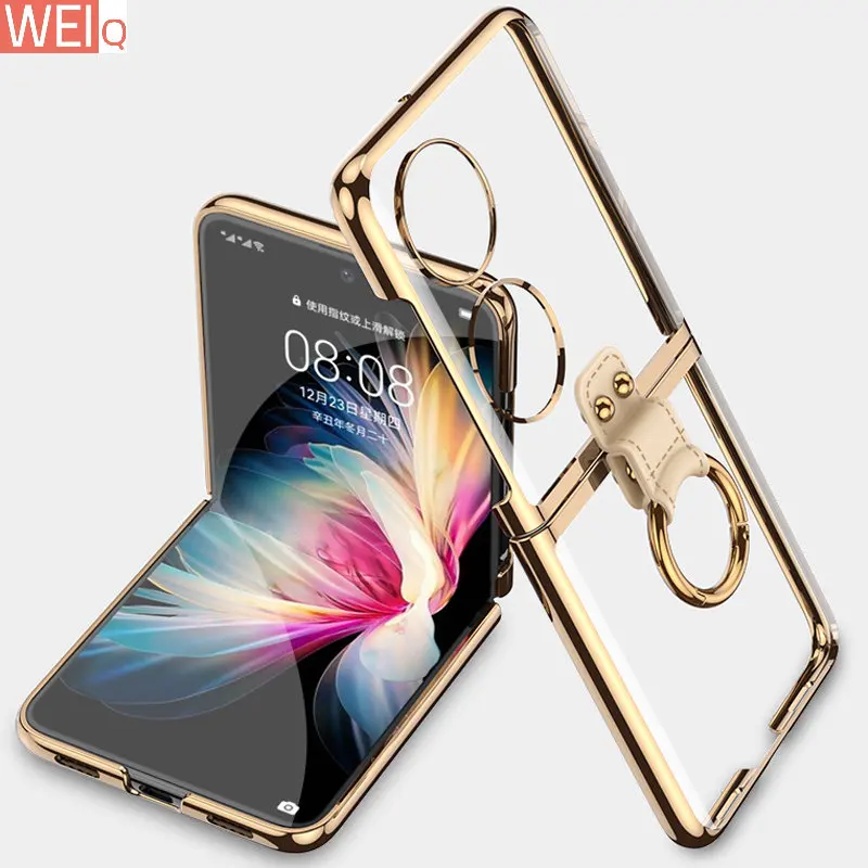 

Clear Transparent Case For Huawei P50 Pocket S Fold Hard Plastic Cover