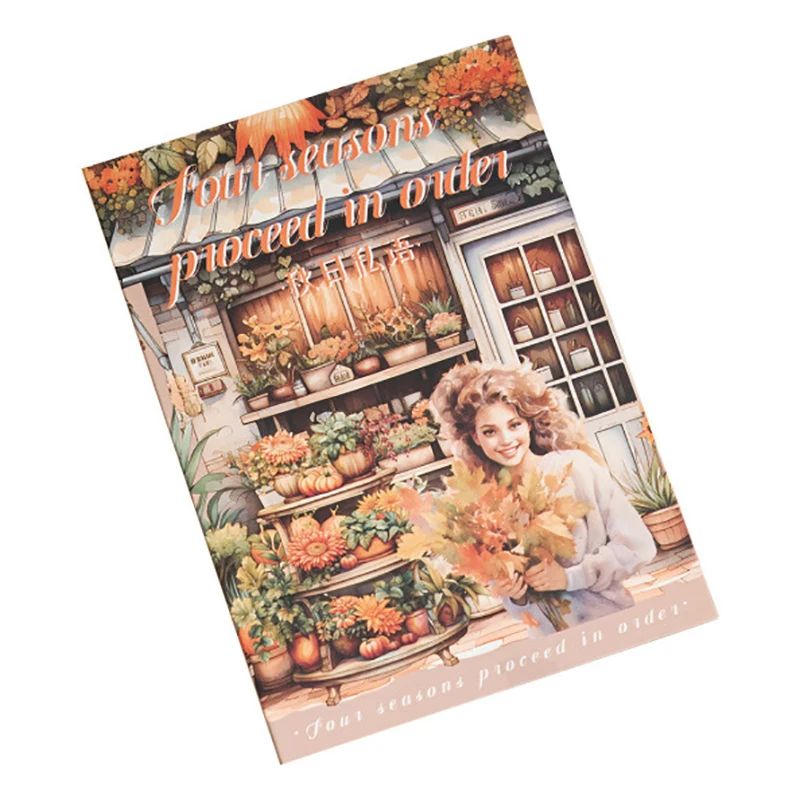 20 Fogli, Libro di Adesivi per Giardino, Materiale per Scrapbook, Adesivi Decorativi Estetici per Quaderni, Custodie per Telefoni, Diari e Cancelleria - immagine 5