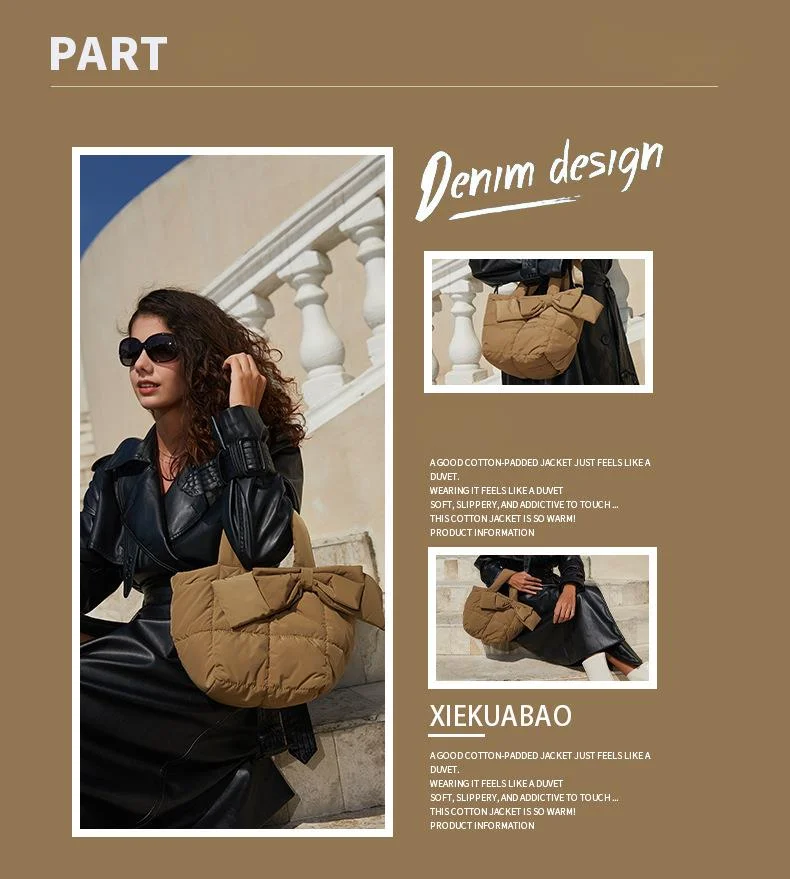 Borsa a tracolla per donna 2024 Nuovo modello lanciato Borsa a tracolla morbida con fiocco retrò di grande capacità Borsa classica di nicchia semplice per lo shopping e gli appuntamenti_voghion.com