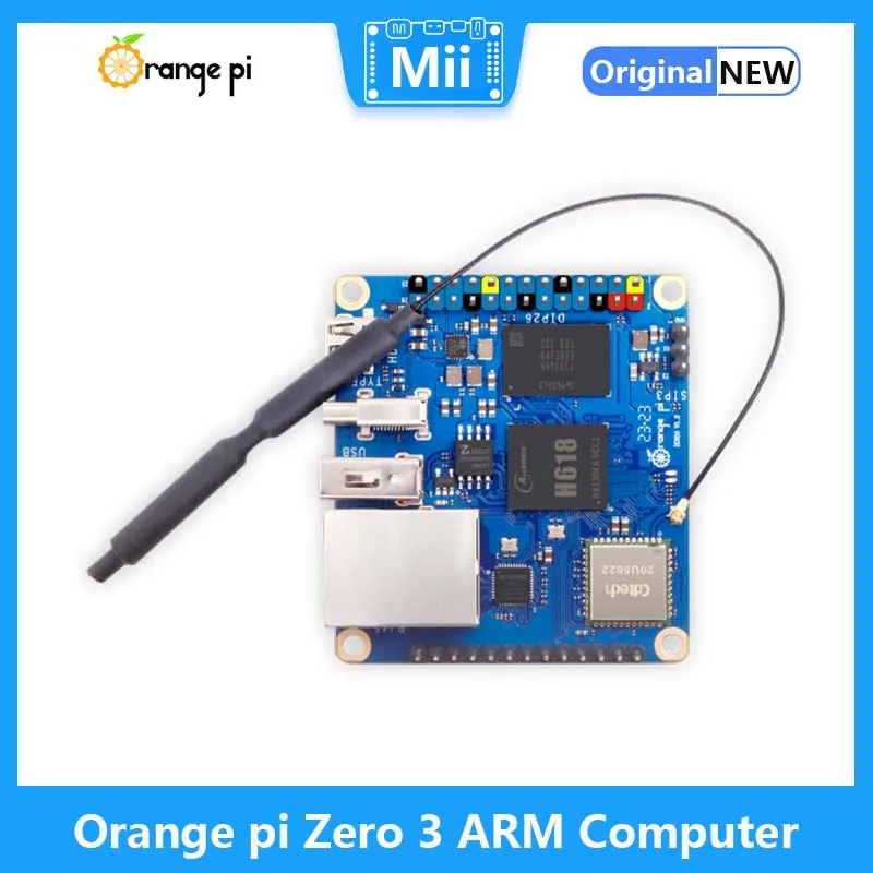 Scheda Di Sviluppo Arm Orange Pi Zero3 Allwinner H618 Cortex-A53 Cpu 1G/1.5G/2G/4G Lpddr4 Ram Linux