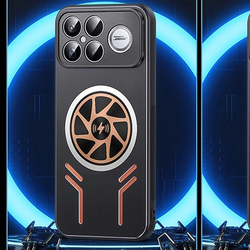 Graphene Cooling Magnetic Wireless Charging Aluminum Alloy Case with Heat Dissipation Back Cover