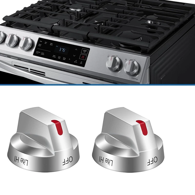 5Packs DG94-03500A/Z Stove Gas Range Knobs For Samsung Electric Stove Knob Replacement