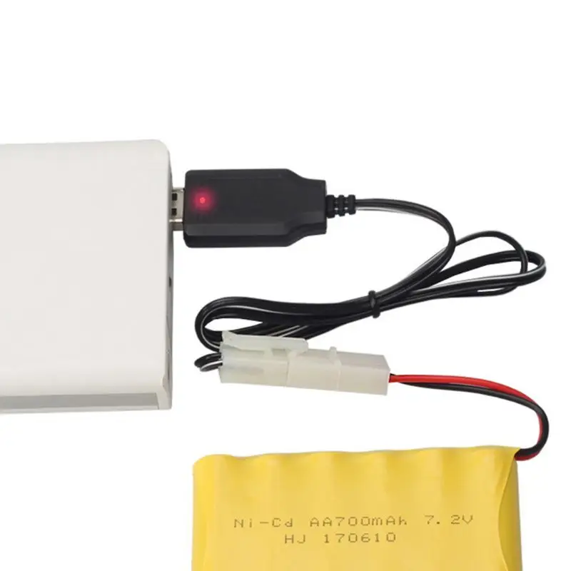 Rechargeable USB Battery Charger Ni-Cd Ni-MH Battery Pack KET-2P Plug Adapter 7.2V 250mA Output RC Toy E56B Durable Part