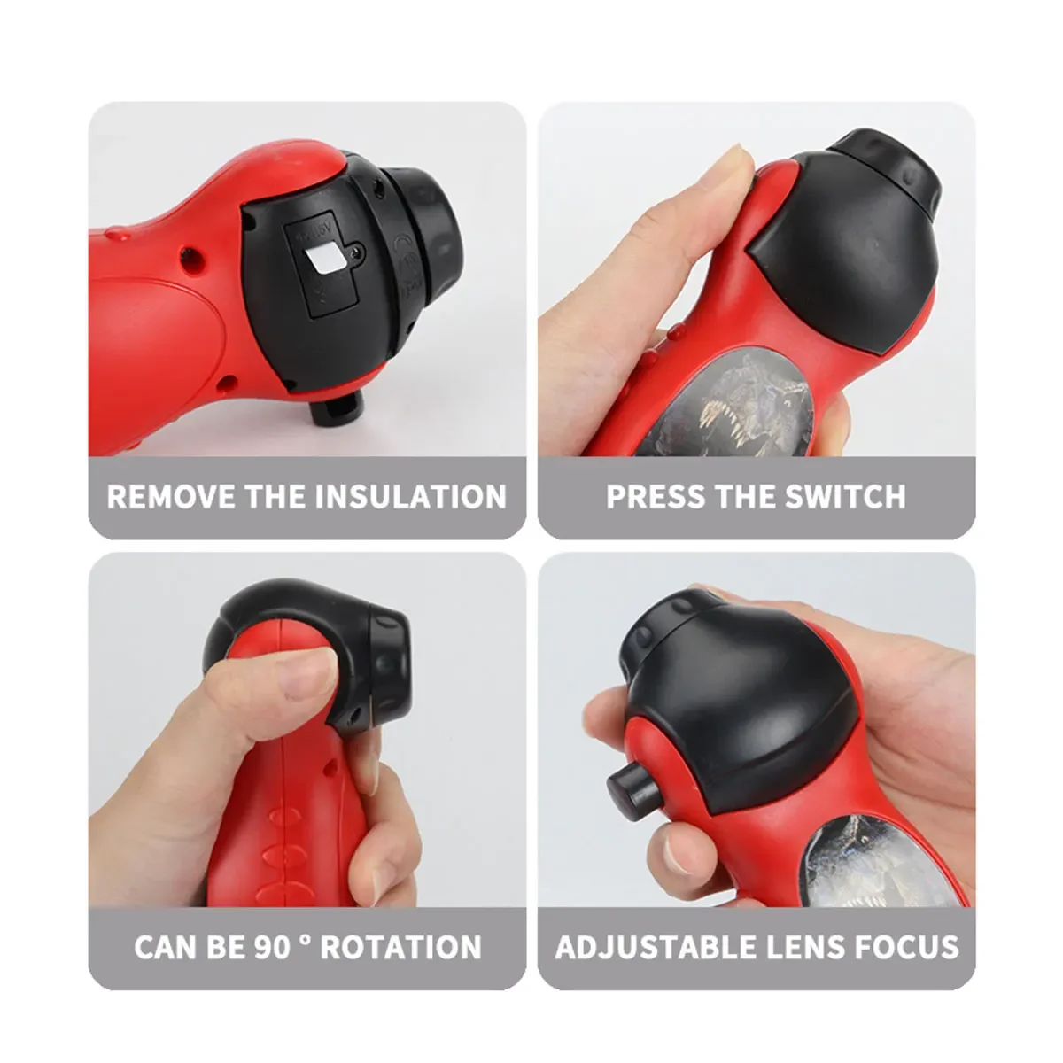 Children Projection Flashlight Cartoon Picture Dinosaur Pattern Projector Toy Night Learning Toys Kids Early Education Fun Toys 5