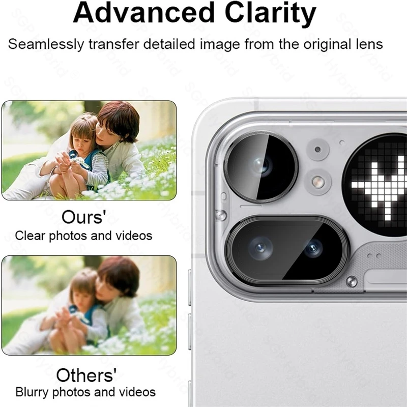 Aluminum Alloy Ring Camera Protector with 9H Glass Lens Cap