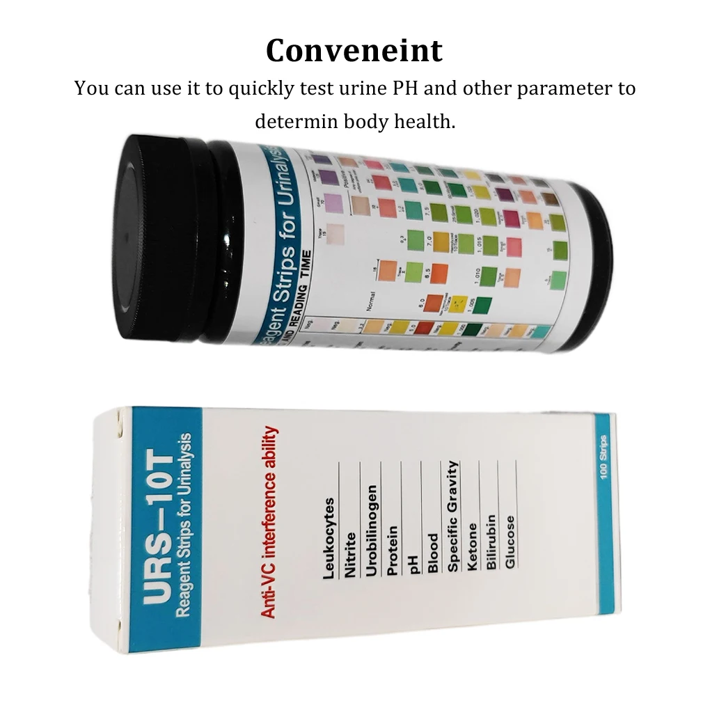 Urinalysis strips 100X kit urine test strips urinalysis reagent paper PH household testing tool lightweight useful hospital sports