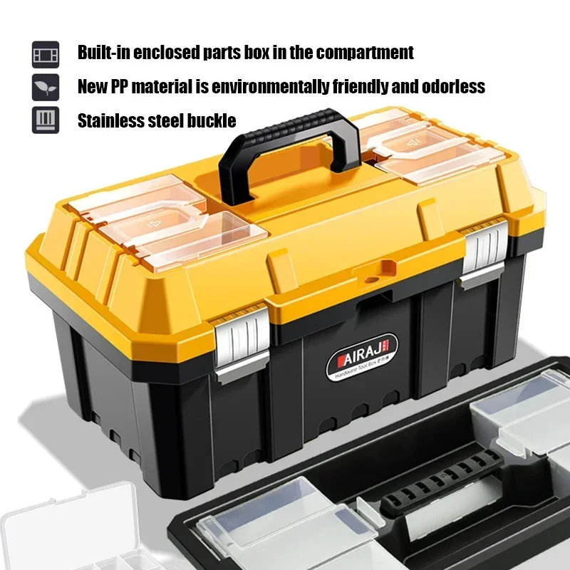 NEW Tools Box with Shockproof Waterproof Safety Storage Box Portable Hard Protective Case Professional Electrician Tool Box 2