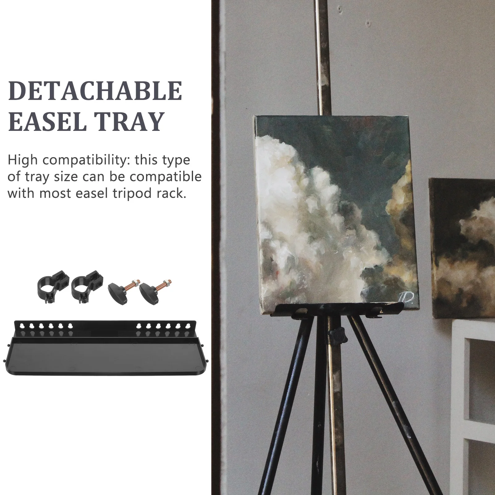 Foldable Easel Tray Detachable Painting Frame Sketch Rack Storage Replacement Attachment For Easel Tripod Stand Display Plastic