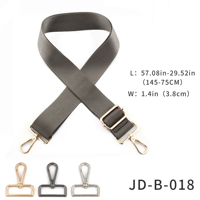 Handbag Straps for Crossbody Adjustable Bag Accessories Belt For Bag Accessories Handbag Belt Wide Nylon Shoulder bag Straps JD-B-018-Grey