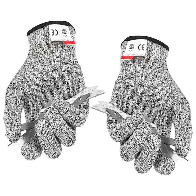 

Cut Protection Gloves 5-Level Gloves with Impact Protection Breathable Safety for Kitchen Gardening Carpentry Architecture