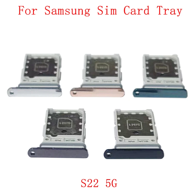 SIM Card Tray SIM Card Slot Holder For Samsung S22 5G S901 S22+ 5G S906 Memory MicroSD Card
