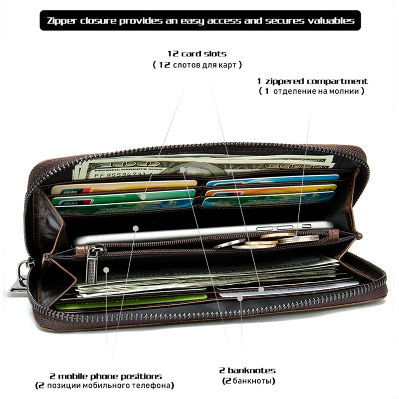 Motaora-メンズレザーウォレット,本革クロコダイルデザインのメンズ  