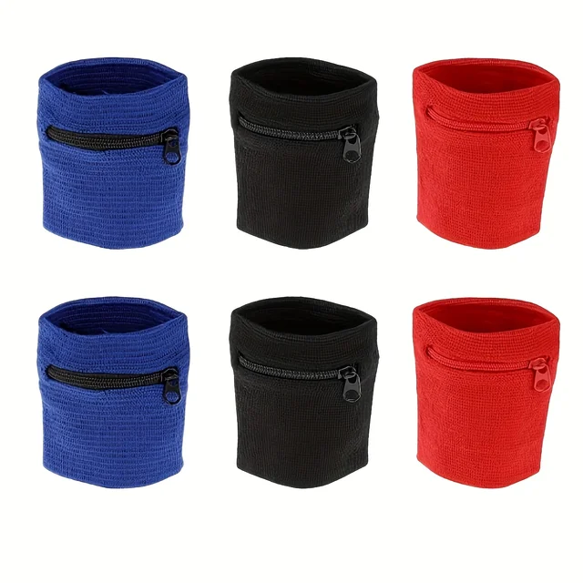 Sports Wristband with Zipper Pouch Running Sports Arm Band Bag for MP3 Key Card Storage Bag Basketball Sweatbands Wristband Bags 5