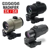 Tactical Eotech G33 G43 G45 Sight Fixed 3X 5X Magnifier Scope With Switch to Side Quick Detachable QD Mount For Airsoft Hunting 1
