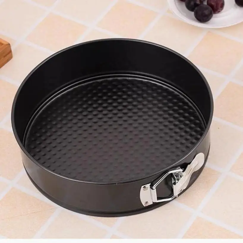 3 Pcs/Set Non Stick Removable Bottom Snap Baking Tray Cake Mold Three Piece Set Baking Mold Mini Tool