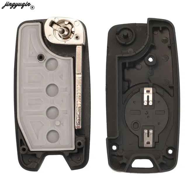Jingyuqin 2/3/4 ปุ่มสําหรับ Jeep Renegade เข็มทิศ Patriot Liberty 2015 2016 2017 2018 Flip Remote Car Key กรณีเชลล์ SIP22 ใบมีด 5