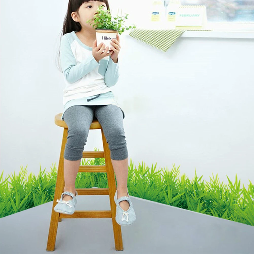Baseboard Green grass waterproof DIY Removable Art Vinyl Wall Stickers Decor Living room Bedroom Mural Decal home decor |