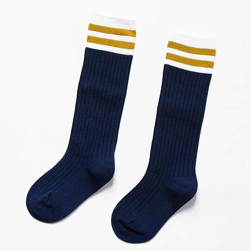 Kids Boys Toddlers Girls Socks Knee High Long Soft Cotton Baby Socks Stripped Children School Clothes 4-9 Years
