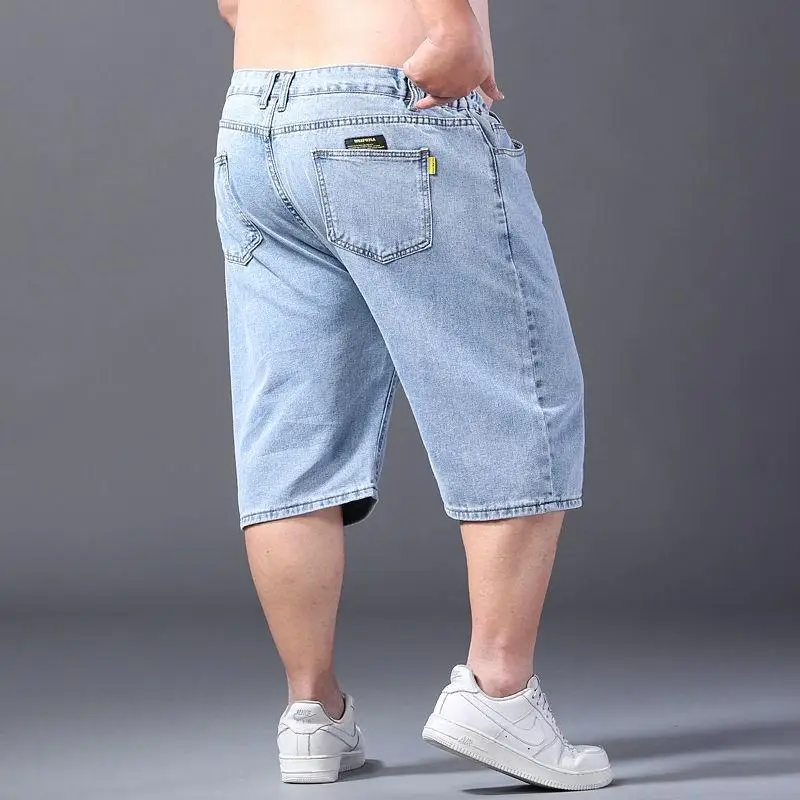 Men Plus Size Short Jeans Pants Denim Shorts Straight Cutting Pants Summer Short Pants 5