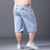 Men Plus Size Short Jeans Pants Denim Shorts Straight Cutting Pants Summer Short Pants 5