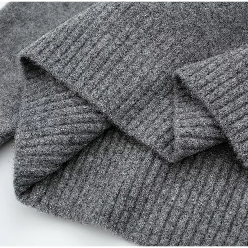Casual Knitted O-neck Sweaters Women Retro Loose Solid Pullover Sweater Female Autumn Chic Elegant Street All-matching Tops