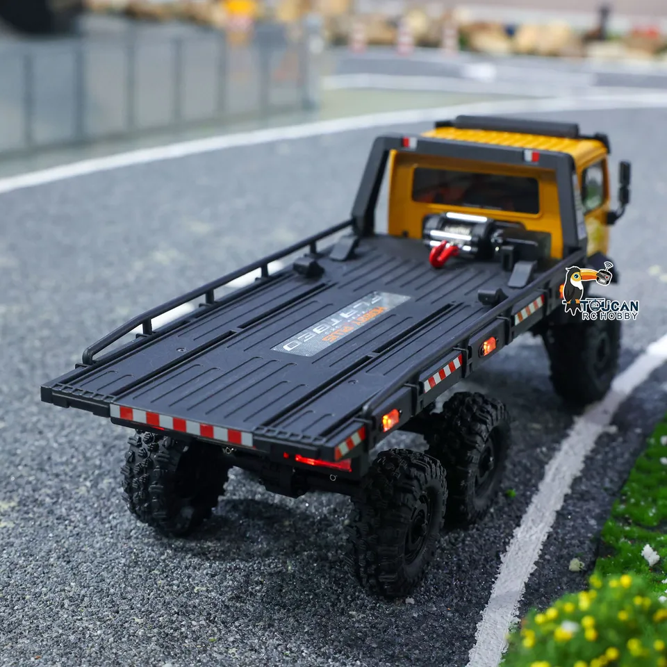 RTR 1/18 RC クローラー 6x6 フラットベッドトラック ロックカーホビー