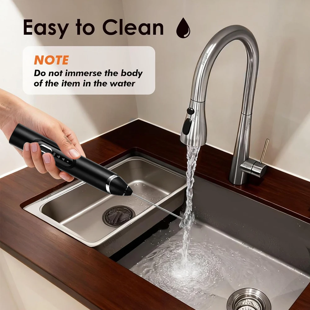 Wireless Milk Frother Mini Electric Handheld Foam Maker Coffee Whisk Mixer USB Rechargeable 3 Speed Milk Foam Machine Egg Beater 6