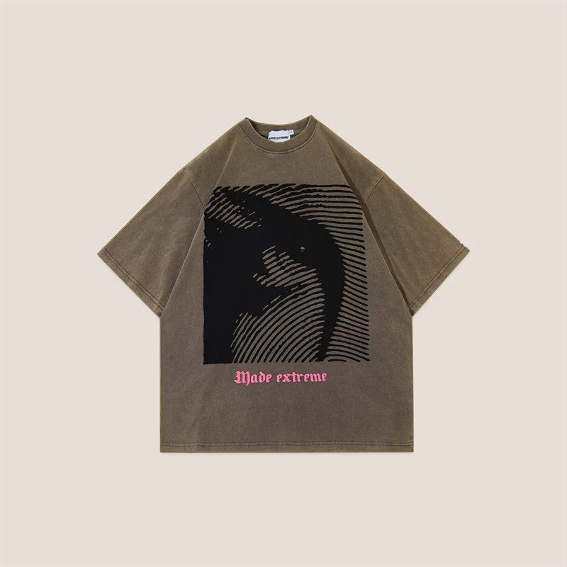 

Vintage Streetwear Hip Hop Graphic Print Cotton Tshirt Men Punk Gothic T-Shirts Fashion Harajuku Casual Short Sleeve Unisex Tops