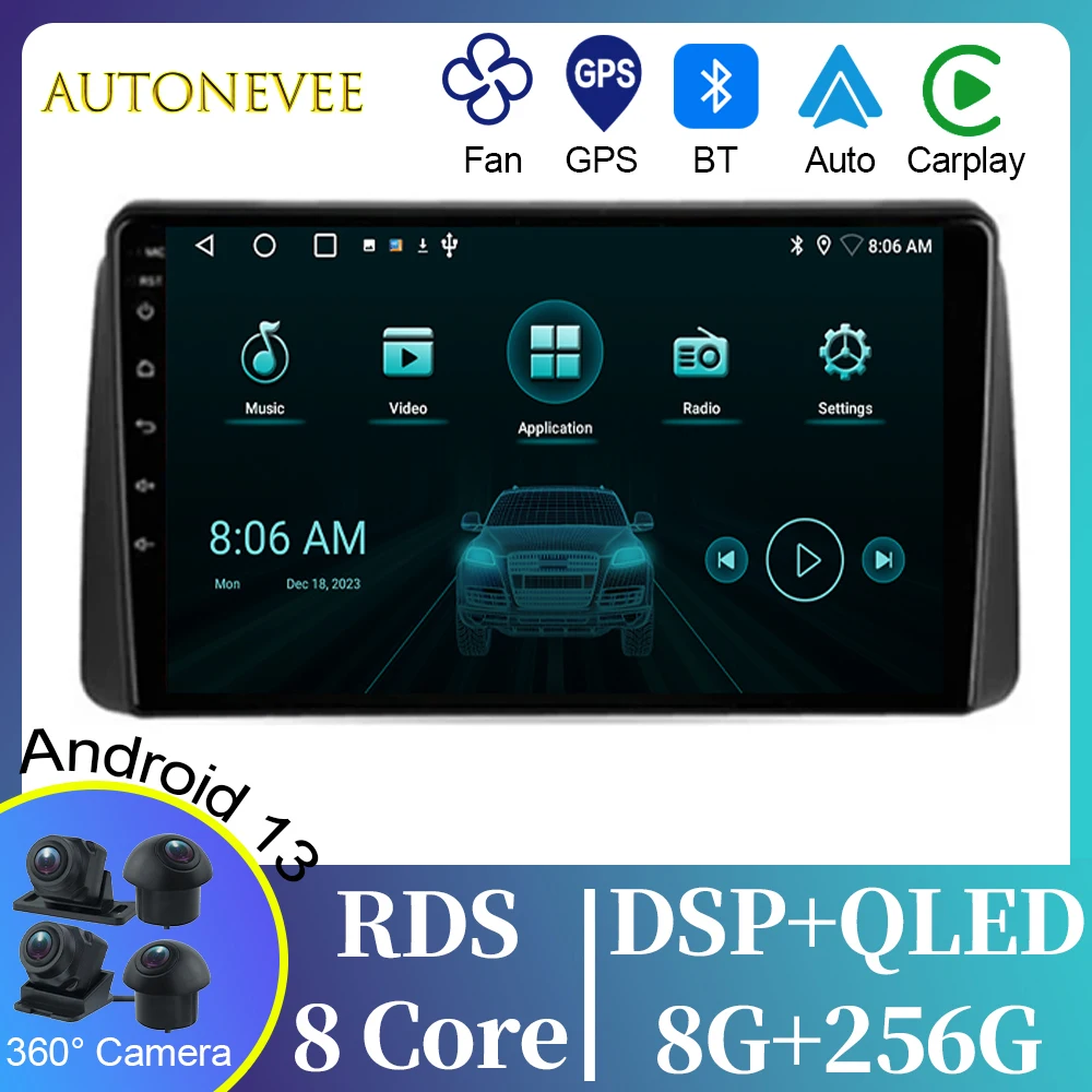 

Автомобильный мультимедийный плеер на Android 13 для Chrysler Grand Voyager 5 2011 - 2015 для Dodge Grand Caravan 2008-2020 2DIN DVD