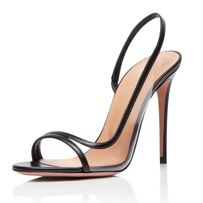 Sandalias Con Punta Abierta De PVC Transparente Para Mujer, Zapatos De