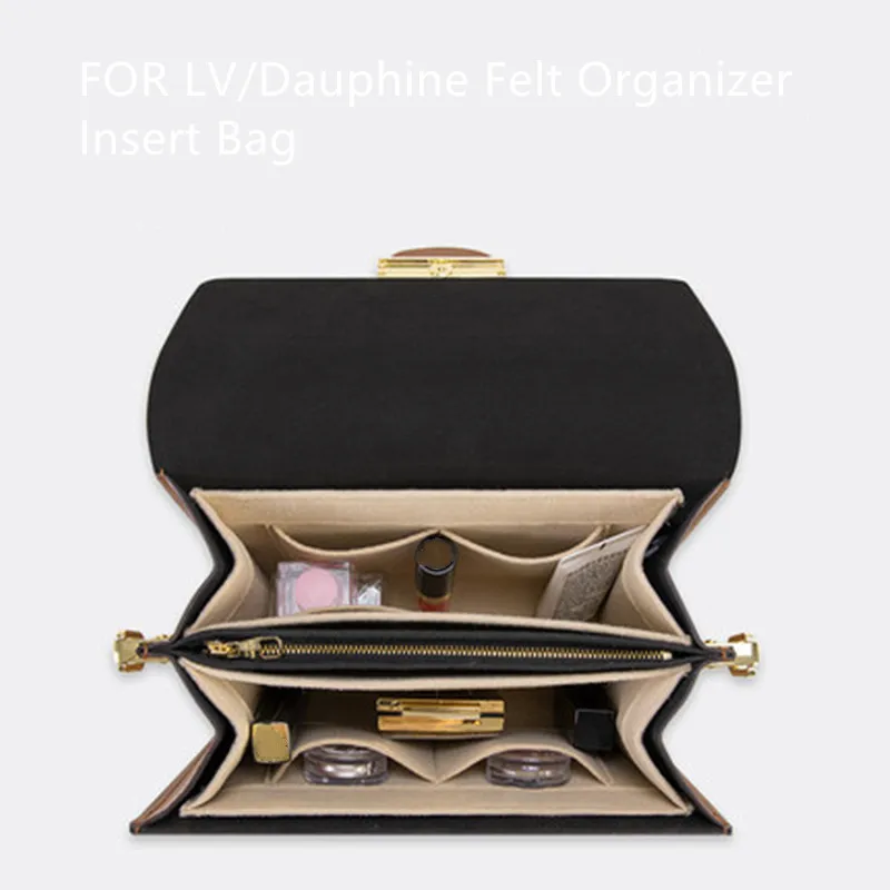 For 20 25cm DAUPHINES Felt Insert Bag Makeup Handbag Organizer Travel Inner Purse Portable Cosmetic Bags Storage Tote 2022 |