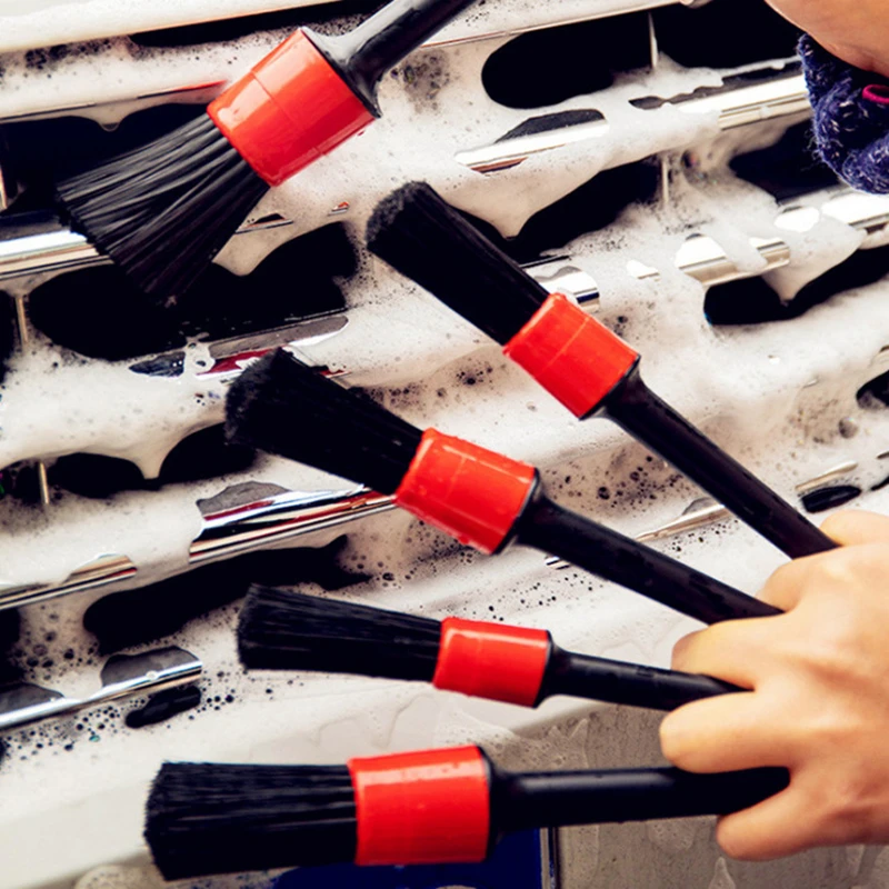 1Pc/5Pcs Car Brush Car Detailing Brush Set Bristle Car Brushes For Car Cleaning Detailing Brush Dashboard Air Outlet Wheel Brush
