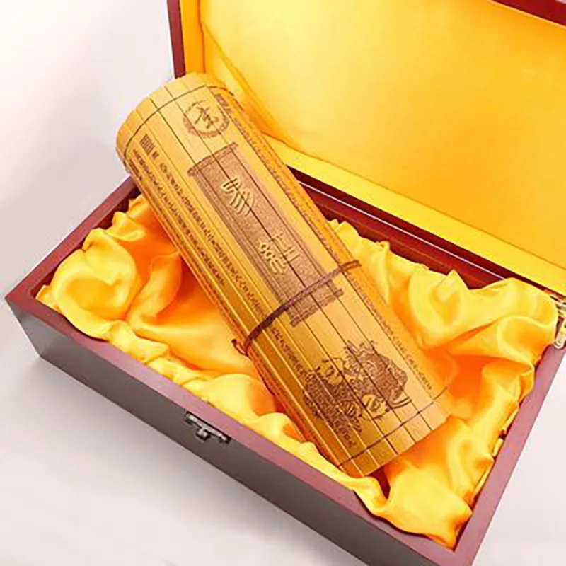 Ancient Chinese Cultural Classical Scroll Slip Bamboo Wooden Slips, Home Decor, The Book of Changes, Yi Jing, Friends Gift