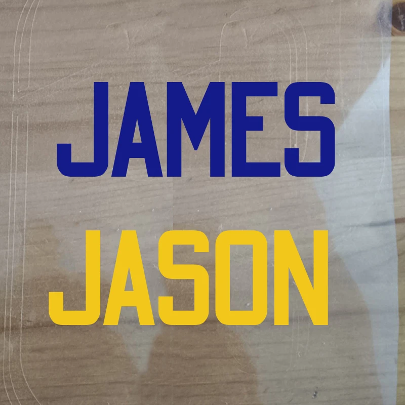 Your Letters Name Hot Transfer Sticker PU Material High Elasticity Iron on Patch Letter thermal Transfer NAME heat transfer stickers