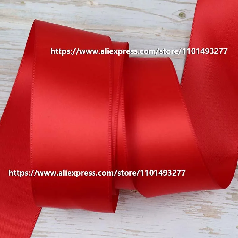 5 Yards Double Sided Satin Polyester Ribbons for DIY Bows Handmade Craft Gifts Wedding Christmas Decoration