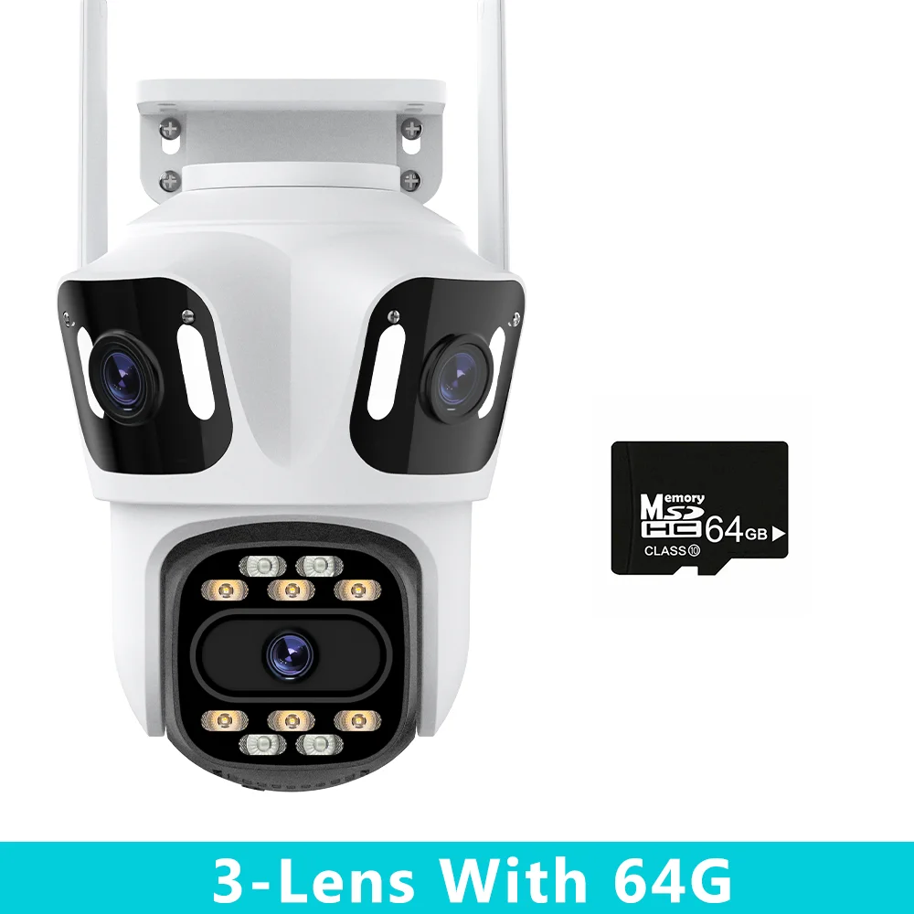 UDECER Multi-Lens PTZ WiFi Security Camera Outdoor Auto Tracking IP66 CCTV
