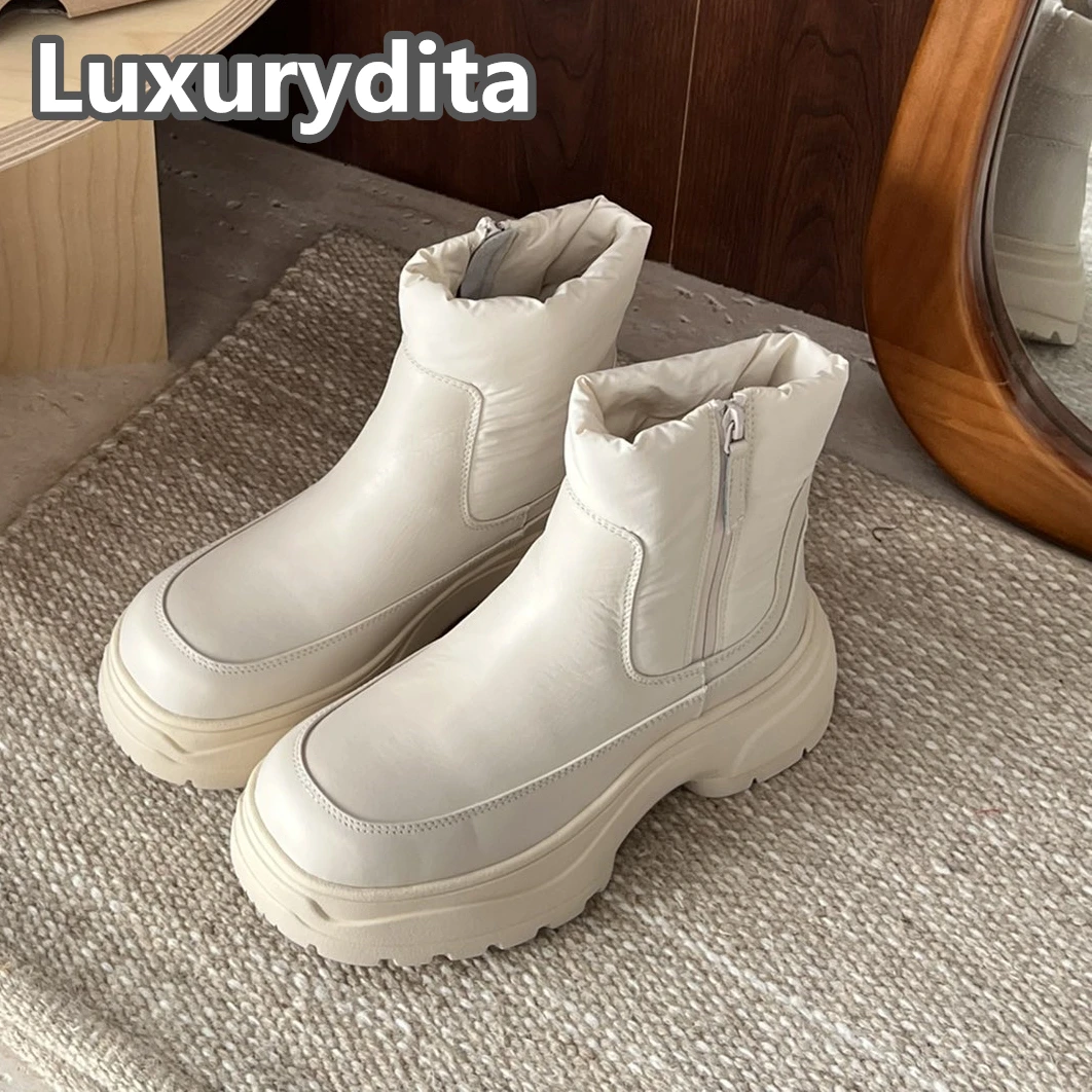 

Top Quality Womens Luxury Short Snow Boots Designer Shearling Fur Long Boots Keep Warm Real Leather Boutique Snowshoes D0530