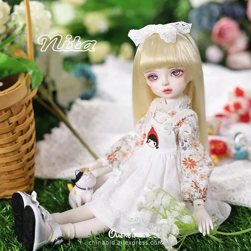 BJD Doll 1/6 Nita with Muu Body Green Pastoral Style Cuddly Knuckle DZ Art Toys Surprise Gift for Children ShugaFairy BJD