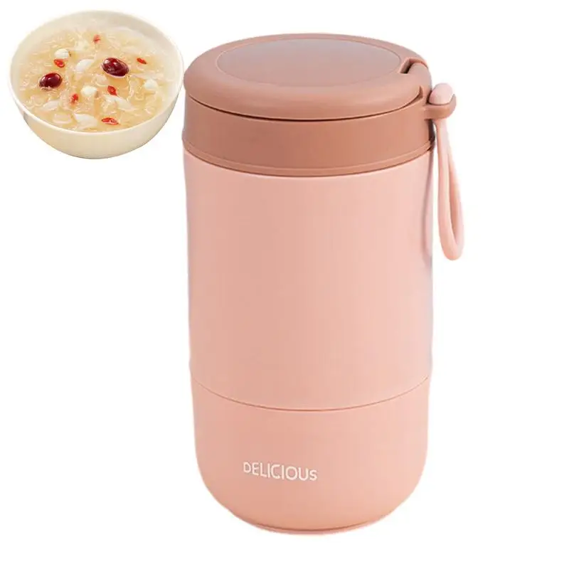 

730ML Stainless Steel Insulated Lunch Box Drinking Cup With Spoon Food Thermal Jar Insulated Soup Thermos Breakfast Soup Cup