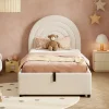 PINGGO Upholstered Bed 3ft Children's Bed Single Bed With Slatted Frame And Headboard Youth Bed Easy To Assemble (No Mattress) 1 PINGGO Upholstered Bed 3ft Children's Bed Single Bed With Slatted Frame And Headboard Youth Bed Easy To Assemble (No Mattress) 1