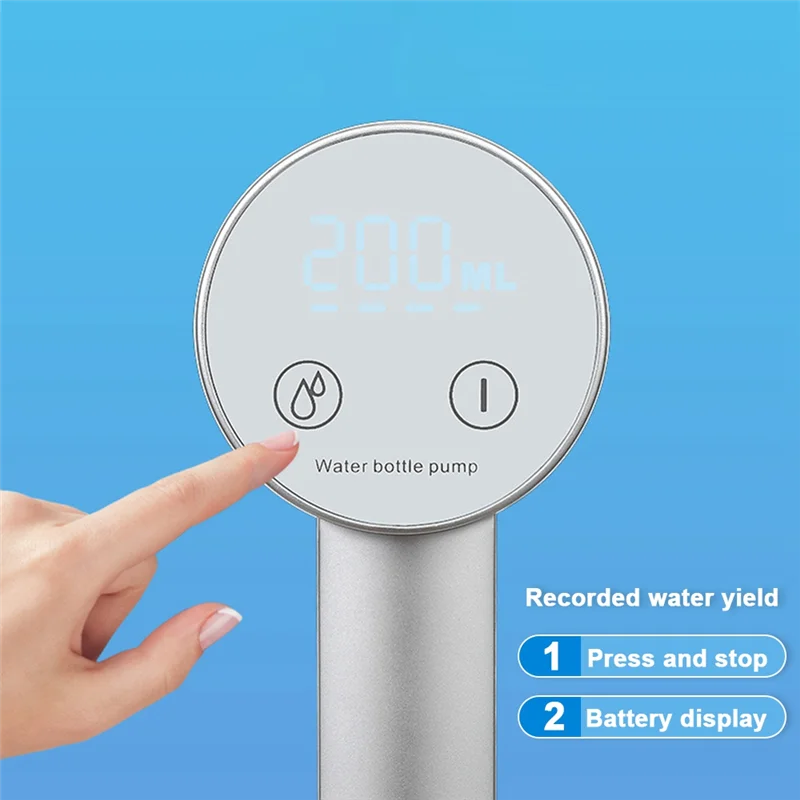 Touch Screen Bucket Water Pump, Automatic Water Dispenser, Electric Folding Pump, Quantitative Outlet, Black HOT