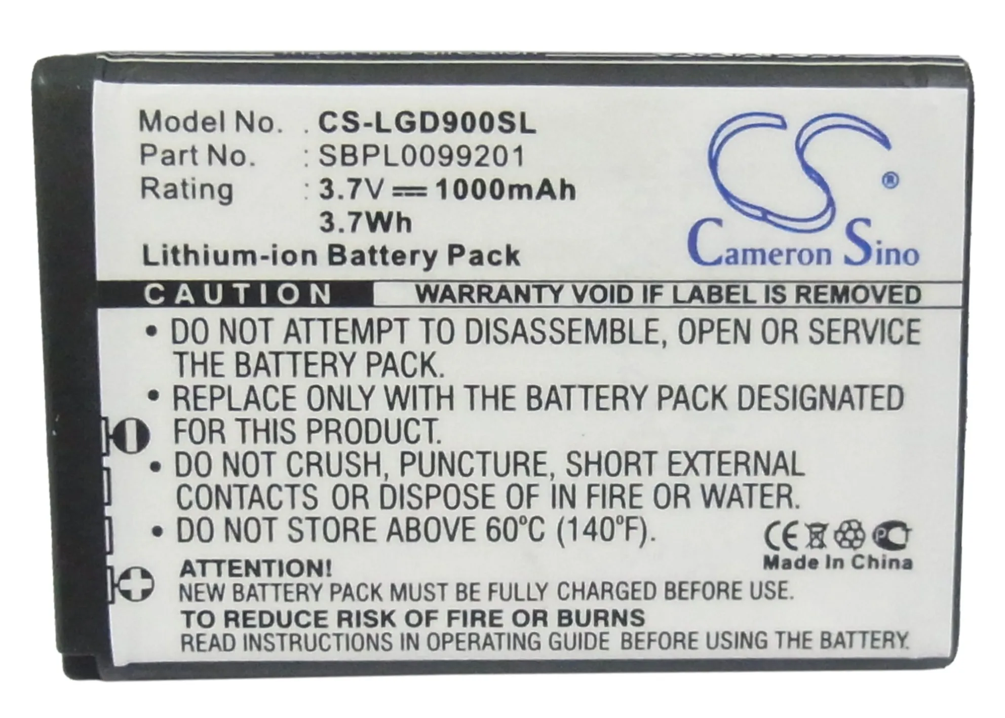 Аккумулятор Cameron Sino 1000 мАч фреза SBPL0099201 для LG BL40 Chocolate GD900 Crystal | Мобильные телефоны