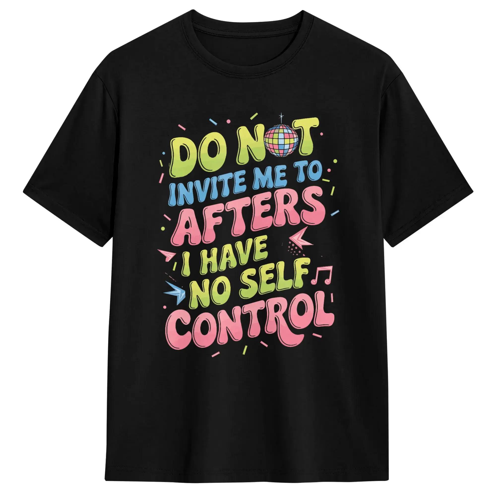 Men's Classic Pure Cotton No Self Control Novelty Summer Tee