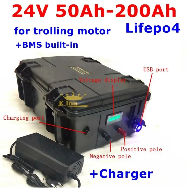 24V Rechargeable Power System with Charger for Backup Energy Storage