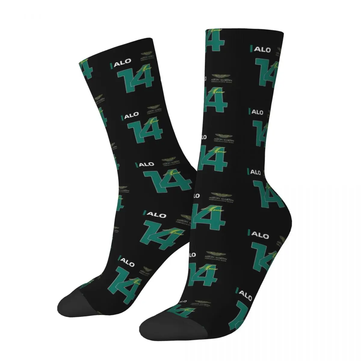 Fernando Alonso 14 F1 - Formula One cosy Unisex Socks Outdoor Interesting Four Seasons Socks uss enterprise star trek cosy unisex socks hiking interesting four seasons socks