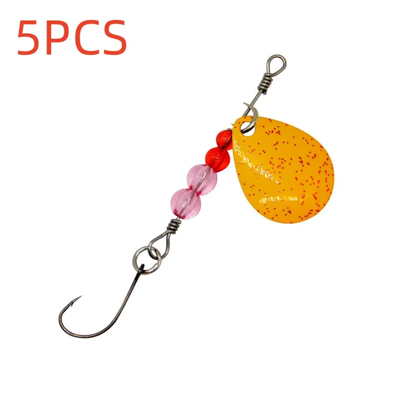 5/1pcs Spinner Bait 2.2g6.5cm Rotating Spinners Spoon Lures Pike