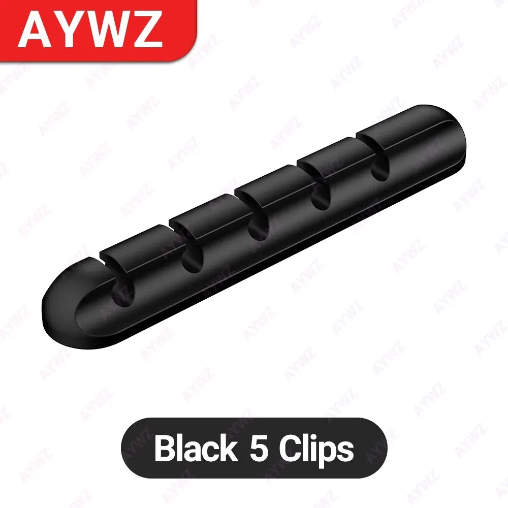 Adhesive Cable Holder Clips for Desk and Nightstand Wire Organization
