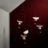 Paper Angel Rotary Wind Bell Pendant, Nordic Baby Bed Bell, Danish Swallow Balanced Aerial 4