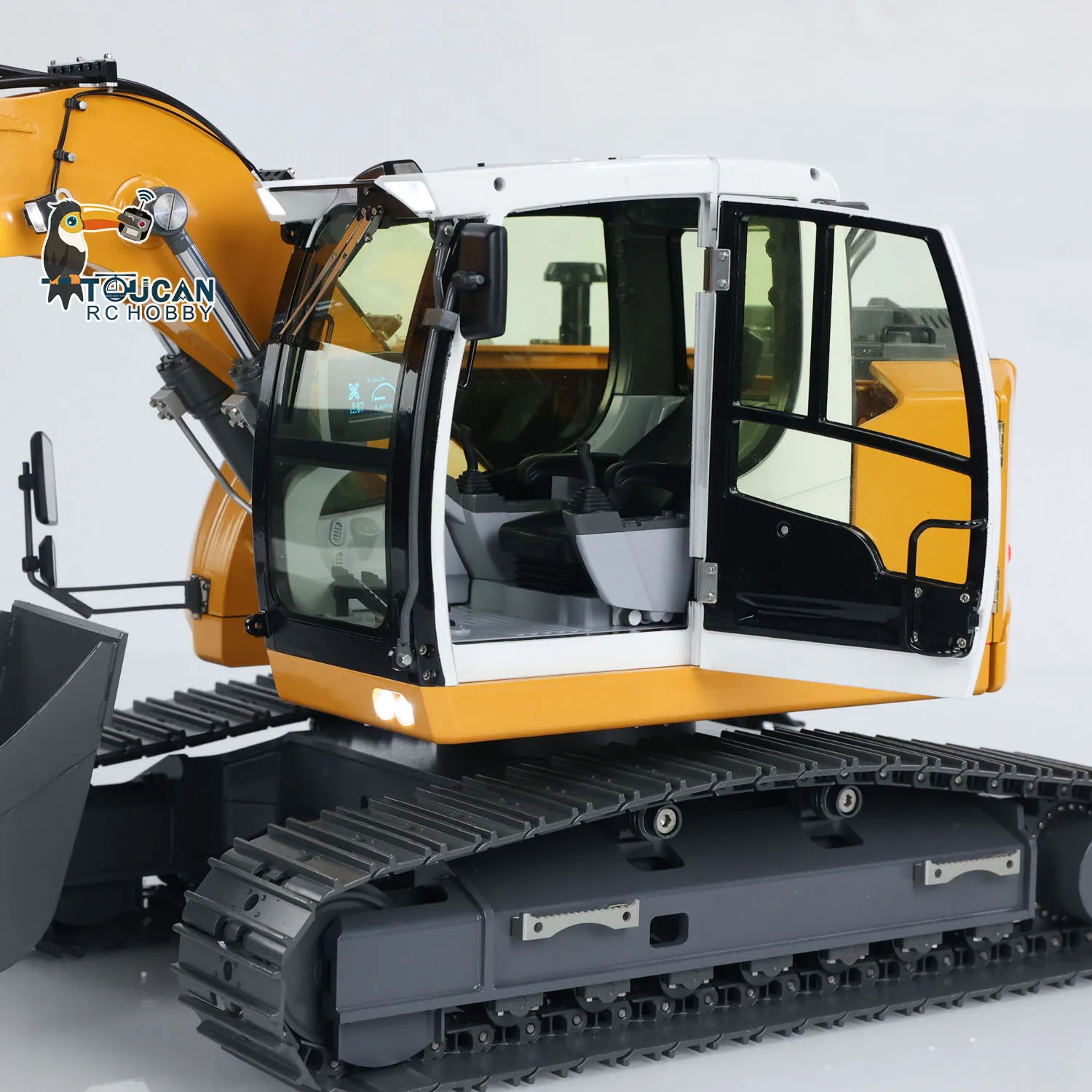 In Stock 1/14 R920 RC Hydraulic Excavator JDM-208 RTR Metal Remote Control Digger Construction Truck Car Toys Light System Model 5